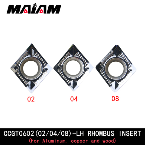 CCMT токарный инструмент CCGT0602 02 04 08 CCGT060208 CCGT060204 CCGT060202 вставной и SCLC инструментальный стержень для алюминия, меди и дерева ► Фото 1/4
