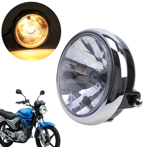 Передняя фара для мотоцикла 7 дюймов, фара для Yamaha YBR125 YBR 125 2002-2013 2003 2004 2005 2006 2007 2008 ► Фото 1/6