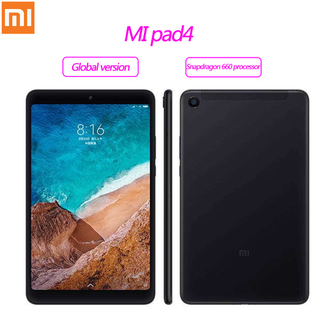 Xiaomi MI Pad 4 8,0 4 Гб + 64 Гб 98 Новый дюймовый планшетный ПК с системой андроида WIFI модем LTE HD Дисплей 6000 мАч MIUI 9,0 Snapdragon 660 ядра Кабельный тестер кабеля 8 шт. ► Фото 1/1