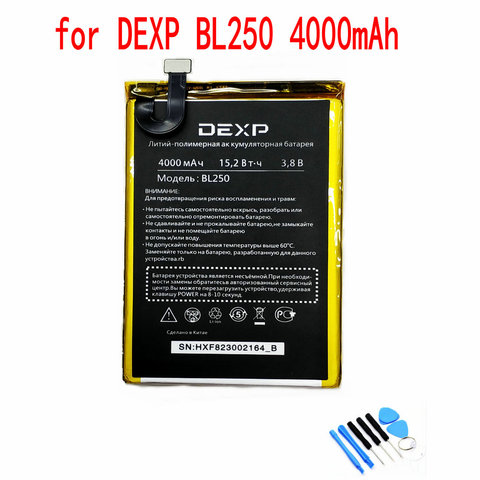 Высококачественный аккумулятор BL250 4000 мАч для мобильного телефона DEXP BL250 iMobile ► Фото 1/1