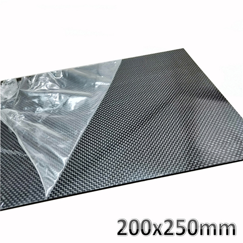 1 шт. 200x250 мм 3K высокопрочные листы из углеродного волокна, 100% чистая углеродная панель, толщина 0,5 мм-5 мм, материал для модели из углеродного ... ► Фото 1/4
