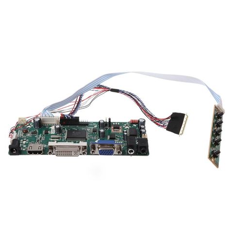 Плата контроллера ЖК-дисплея HDMI DVI VGA Аудио ПК Модуль Драйвер DIY Kit 15,6 