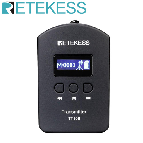 Профессиональный беспроводной передатчик RETEKESS TT106 UHF для беспроводной системы туристического гида, конференц-тур, церковь одновременно ► Фото 1/6