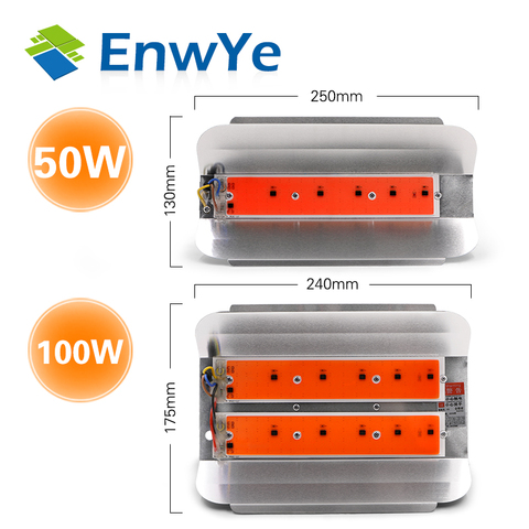 EnwYe 50 Вт 100 Вт светильник для роста растений COB светодиодный светильник для роста растений AC 220 В парниковый светильник для гидропоники ► Фото 1/3