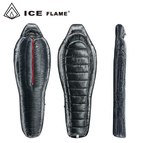 Ультралегкий спальный мешок для мам Ice Flame Winter 7D, нейлон UL, 90% белый гусиный пух, ПФ, для кемпинга, пешего туризма, путешествий, Размеры S/M/L ► Фото 1/6