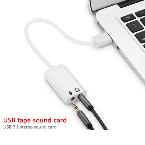 USB-звуковая карта Виртуальный 7,1 3D Внешний USB аудио адаптер USB к разъему 3,5 мм наушники микрофон динамик для ноутбука ПК ► Фото 1/5