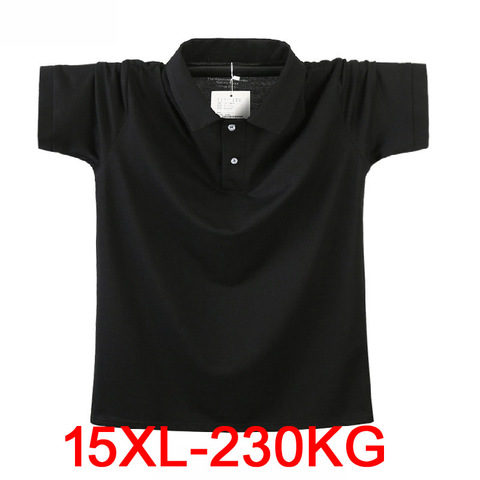 Мужские футболки большого размера плюс 8XL 9XL 12XL 14XL 15XL, летние футболки с коротким рукавом и отложным воротником, супер размеры 68 70 72 74 76 ► Фото 1/6