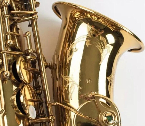 Альт-саксофон 2022, высококачественный E-flat Sax Профессиональный музыкальный инструмент, латунные позолоченные жемчужные кнопки Sax с Чехол ► Фото 1/5