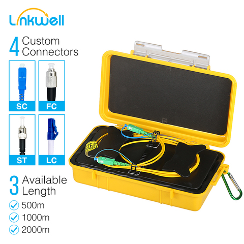 OTDR уничтожитель мертвых зон, волоконное кольцо, пусковой кабельный ящик 0,5 км-2 км FC/SC/LC APC/UPC, одномодовый удлинитель, 1310 нм SM ► Фото 1/6