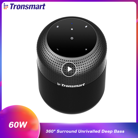 Tronsmart Element T6 Max 60 Вт беспроводной водонепроницаемый bluetooth-динамик с 360 стереозвуком глубокий бас IPX5 NFC Колонка для домашнего кинотеатра ► Фото 1/6
