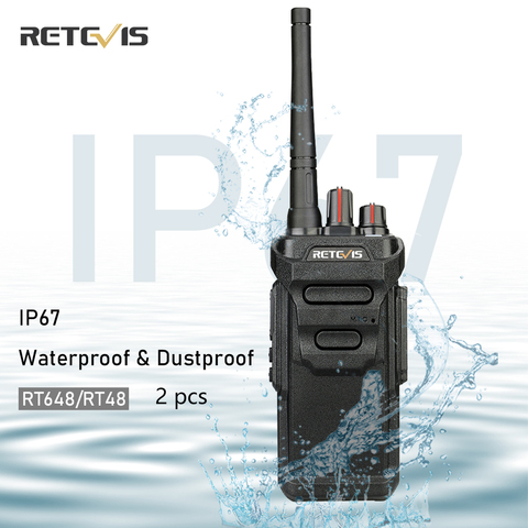 Рация RETEVIS RT48/RT648 IP67, водонепроницаемая, 2 шт., плавающая PMR радио PMR446 FRS, без прав, двухсторонняя радиостанция Walk Talk ► Фото 1/6