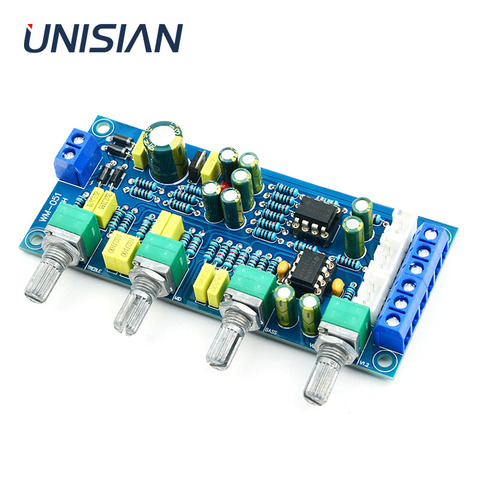 UNISIAN Tone board NE5532, усилитель звука, hi-fi, усилитель, усилитель, басовый тройной баланс, громкость, тон, эквалайзер, плата управления для усилителей, набор для творчества ► Фото 1/6