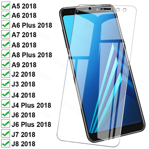 Защитное стекло 999D для Samsung Galaxy A8 A6 Plus A5 A7 A9 2022, закаленное стекло J4 J6 Plus J3 J7 J8 2022, защитная пленка для экрана ► Фото 1/6