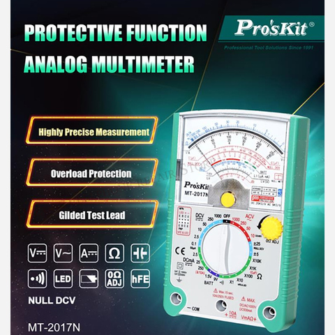 Proskit MT-2017 MT-2022 AC/DC Аналоговый Графический Указатель мультиметр Амперметр Сопротивление Емкость диод Вольт Ампер Ом hFE светодиодный измеритель ► Фото 1/5