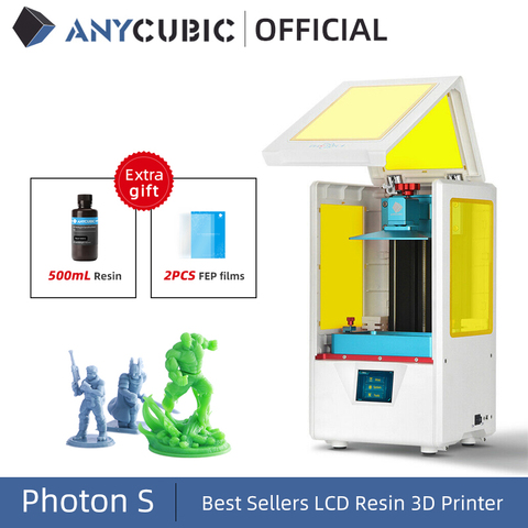 3D-принтер ANYCUBIC Photon-S, устройство для изготовления объемных изделий, УФ-модуль, быстрая нарезка, матрица 405 нм, двойные направляющие по вертика... ► Фото 1/5
