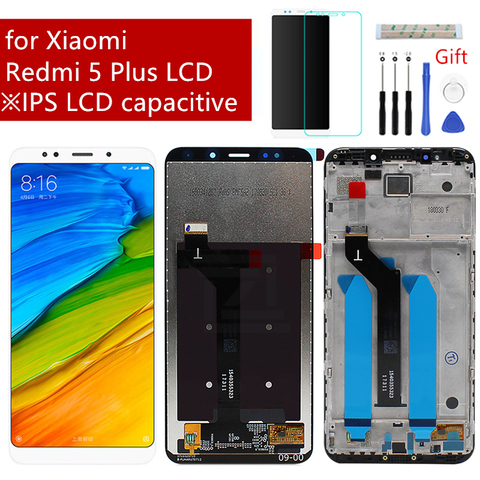 Оригинальный Для Xiaomi Redmi 5 Plus плюс ЖК-дисплей Дисплей Сенсорный экран Стекло Панель рамкой планшета Ассамблеи Redmi 5Plus запасных Запчасти ► Фото 1/6