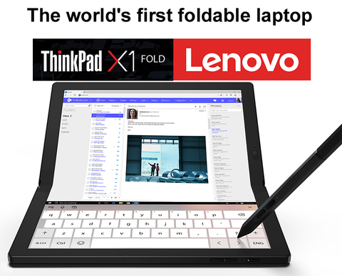 Первый в мире складной ПК Lenovo ThinkPad X1 складной ноутбук + планшет 13,3 дюйма 2048x1536 OLED сенсорный экран i5-L16G7 Type-C WiFi 6 ► Фото 1/6