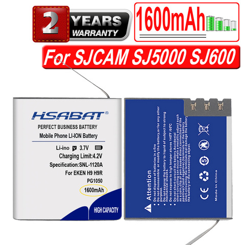 Аккумулятор HSABAT PG1050 1600 мАч для экшн-камеры EKEN H9 H9R H3 H3R H8PRO H8R SJ4000 SJCAM SJ5000 M10 SJ5000X ► Фото 1/6