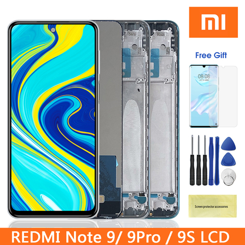 Оригинальный ЖК-дисплей Note 9s для Xiaomi Redmi Note9 Note 9 Pro, ЖК-дисплей с сенсорным экраном, дигитайзер в сборе для Redmi Note 9S Note9S LCD ► Фото 1/6