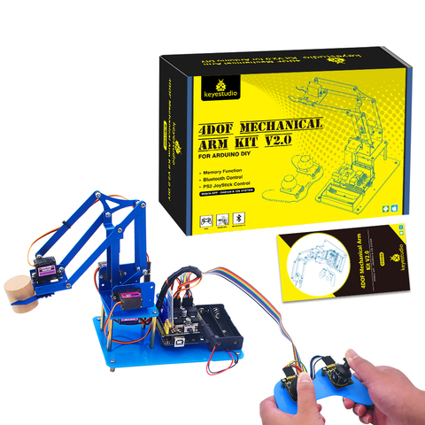 Keyestudio 4DF механический PS2 джойстик металлический робот рука обучающий стартовый комплект V2.0 для Arduino DIY ► Фото 1/6