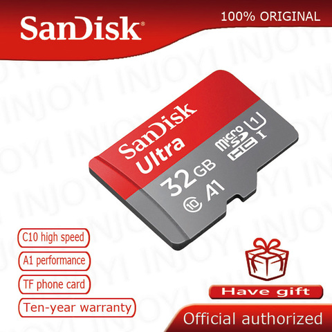 Карта памяти SanDisk micro SD, карта памяти 32 Гб 16 Гб 64 Гб 128 ГБ 8 ГБ microSD класс 10 V30 U3 A1 карта памяти micro sd ► Фото 1/6