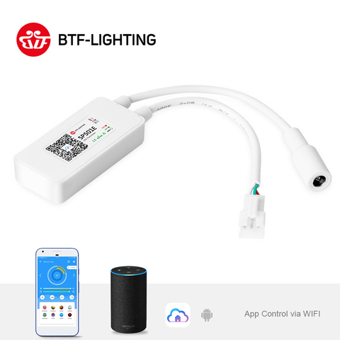 SP501E светодиодный Wifi светильник Управление; Для WS2812B WS2811 адресуемых RGB полосы Alexa Smart SPI голос приложение Управление Andriod IOS DC5-24V ► Фото 1/6