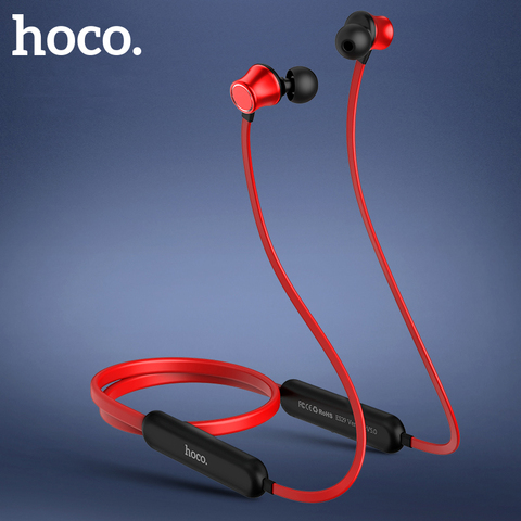Спортивные Bluetooth наушники HOCO, беспроводные наушники с микрофоном, стерео объемные басы для iphone 11 Pro X XS, huawei Xiaomi mi 10 ► Фото 1/6