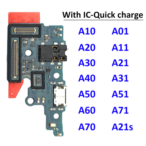 Оригинальный Для Samsung Galaxy A70 A705F usb-порт для зарядки, разъем для док-станции, плата для зарядки, гибкий кабель ► Фото 1/6