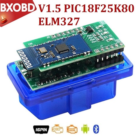 Мини-сканер OBD2 ELM327 Bluetooth OBD2 ELM 327 V1.5 OBD2 ELM 327 Bluetooth ELM 327 USB ELM 327 V 1 5 ► Фото 1/5
