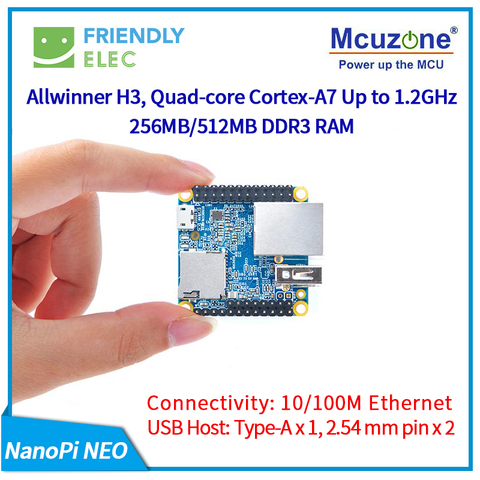 NanoPi NEO 256M/512M Allwinner H3 Quad-core Cortex-A7 (работает с u-загрузкой, Ubuntu-Core) ► Фото 1/6