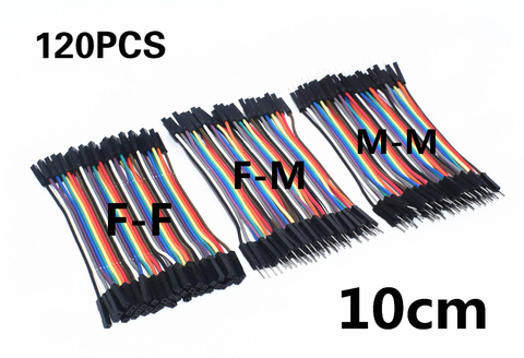 Перемычка Dupont Line 10 см, 40-контактный штекер-штекер, штекер-гнездо, гнездо-гнездо, кабель Dupont для Arduino, набор «сделай сам», 40-120 шт. ► Фото 1/5