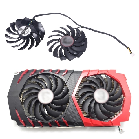 2 шт. PLD10010S12HH 4PIN для MSI Radeon R9 RX470 480 570 580 GTX1080Ti 1080 1070 1060 игровая Видеокарта кулер вентилятор ► Фото 1/6