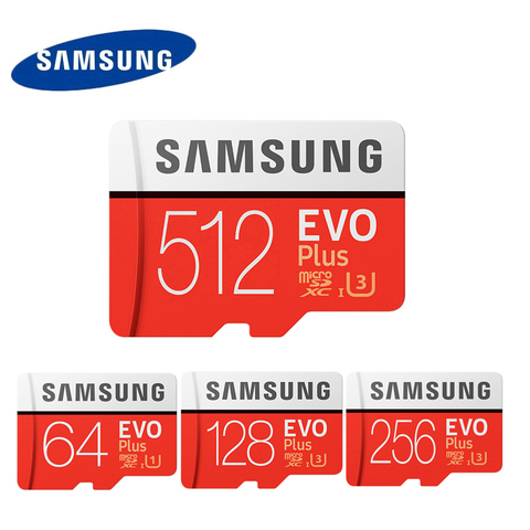 SAMSUNG EVO Plus карта памяти 64 ГБ 128 ГБ 256 ГБ 512 Гб класс 10 UHS-1 100 Мб Micro SD карты U3 4k MicroSDXC TF карта для смартфона ► Фото 1/6