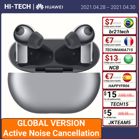 Беспроводные наушники-вкладыши Huawei FreeBuds Pro, Bluetooth 5,2, активное шумоподавление, для смартфонов ► Фото 1/6