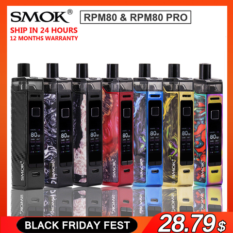 Оригинальный электронных сигарет SMOK RPM80 об/мин 80 PRO комплект 80 Вт Vape электронная сигарета для RPM КПК копия RDA катушки картридж с испарителем Pod VS RPM40 принести Pro ► Фото 1/6