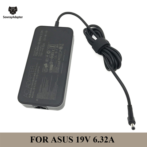 19V 6.32A 120 Вт 5,5*2,5 мм Зарядное устройство для ноутбука Мощность адаптер для ноутбука Asus PA-1121-28 A15-120P1A ADP-120RH B ASUS N750 N500 G50 N53S N55 ► Фото 1/6