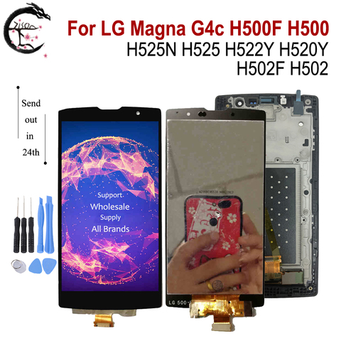 ЖК-дисплей с рамкой, для LG Magna G4c H500F H500 H525N H525 H522Y H520Y H502F H502, сенсорная панель, дигитайзер в сборе ► Фото 1/6