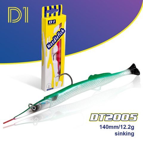 D1 140 мм 12,2g опускается на дно приманки для ловли рыбы, Вес Lead Jig головная Мягкая приманка в виде буквы Т хвост подледной рыбалки хорошего плавательными свойствами, приманки для бас-гитара тунец ► Фото 1/6