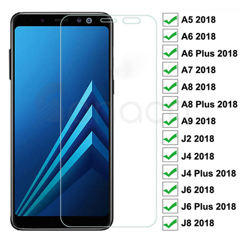 9H Защитное стекло для Samsung Galaxy A6 A8 J4 J6 Plus 2022 защита для экрана J2 J8 A5 A7 A9 2022 защитная пленка из закаленного стекла ► Фото 1/6