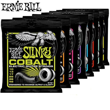 Струны для электрогитары Ernie Ball Slinky Cobalt, высокое качество, 2725, 2722, 2726, 2720, 2715, 2727, 2723, 2721 ► Фото 1/4