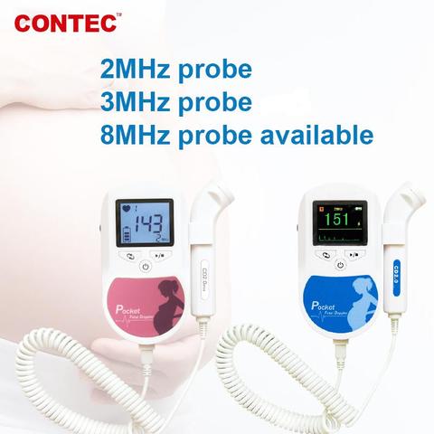 Ультразвуковой фетальный допплер CONTEC Baby Sound C Baby sound C1, 2 МГц, 3 МГц, 8 МГц, монитор сердечного ритма + гель ► Фото 1/6