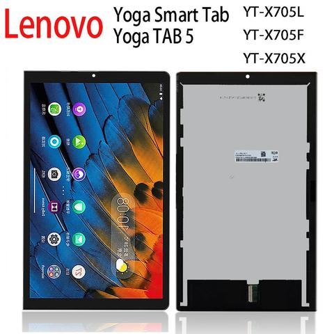 Оригинальный ЖК-дисплей для Lenovo YOGA TAB 5 Smart Tab PRC WOR YT-X705L YT-X705X YT-X705F LCD с сенсорным экраном и дигитайзером в сборе ► Фото 1/6