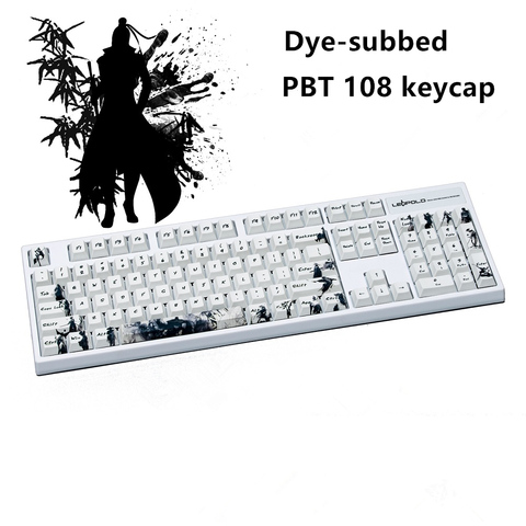 Пять Сторон краситель-подложка PBT Keycap 108/128 ключи Вишневый профиль Keycaps для MX переключатели клавиатура Knight errant keycaps 2u Shift ► Фото 1/6