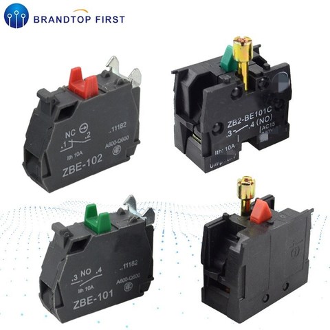 XB2 XB4 кнопочный блок контактов ZB2-BE101C ZB2-BE102C ZBE-101 ZBE-102 НЗ Переключатель связаться с нами ► Фото 1/6