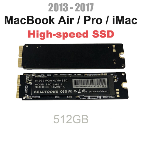 512 ГБ SSD для 2013 2014 2017 Macbook Air A1465 A1466 MacBook Pro A1502 A1398 твердотельный накопитель iMAC A1419 A1418 SSD ► Фото 1/6