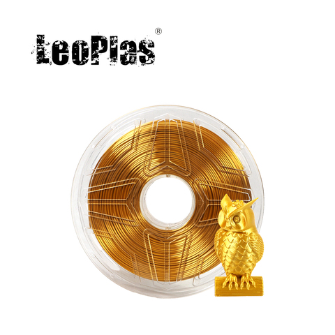 LeoPlas 1 кг 1,75 мм Металл Золотой шелк PLA нить для FDM 3D принтер ручка расходные материалы для печати пластиковый материал ► Фото 1/6