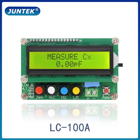 JUNTEK LC-100A цифровой ЖК-измеритель индуктивности LC метр 1pF-100mF 1uH-100H ► Фото 1/6