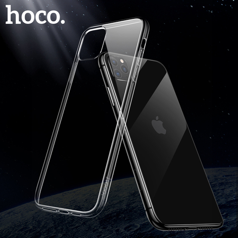 Оригинальный прозрачный мягкий ТПУ чехол HOCO для iPhone 11 11 Pro, прозрачный защитный чехол, Сверхтонкая защита для iPhone 11 Pro Max ► Фото 1/6