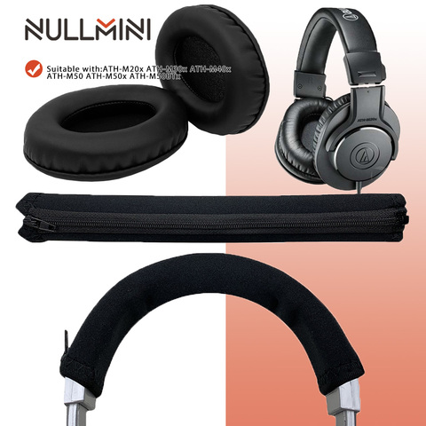 NullMini Запасные подушечки для наушников для ATH-M20x ATH-M30x ATH-M40x ATH-M50 ATH-M50x ATH-M50BTx наушники повязка на голову наушники гарнитура ► Фото 1/6