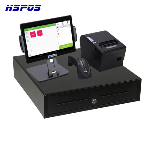 Новейшие 10 Inch POS кассовый POS Системы с принтером, сканерах и денежный ящик HS-ST01D ► Фото 1/6